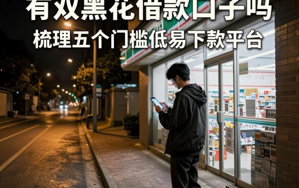 有双黑花借款口子吗,梳理五个门槛低易下款平台
