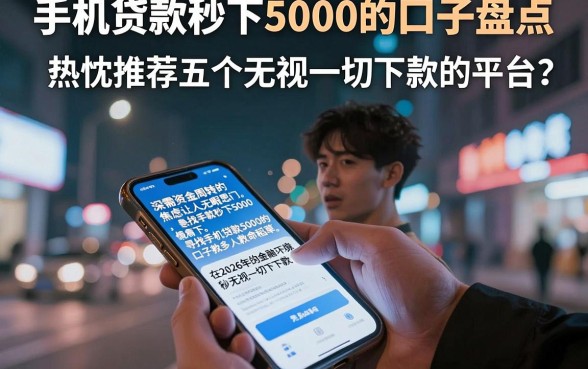 手机贷款秒下5000的口子盘点，热忱推荐五个无视一切下款的平台