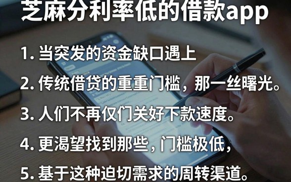芝麻分利率低的借款app，罗列五个不看年龄征信负债的软件