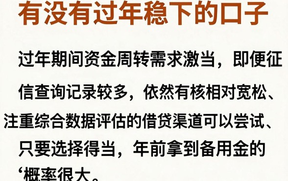 有没有过年稳下的口子，详尽说明五个征信花了能网贷的软件