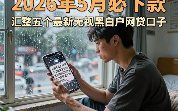 2026年5月必下款,汇整五个最新无视黑白户网贷口子