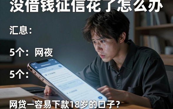 没借钱征信花了怎么办，汇总5个网贷容易下款18岁的口子