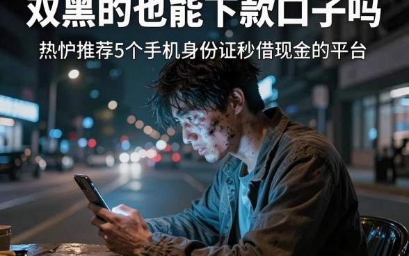 双黑的也能下款口子吗,热忱推荐5个手机身份证秒借现金的平台
