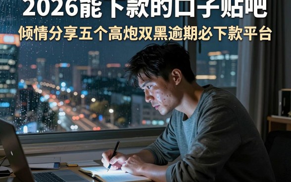 2026能下款的口子贴吧,倾情分享五个高炮双黑逾期必下款平台