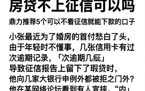房贷不上征信可以吗，鼎力推荐5个可以不看征信就能下款的口子