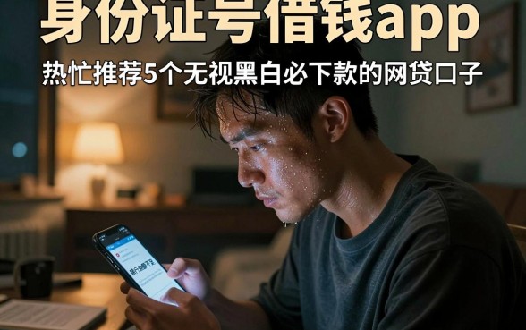 身份证号借钱app，热忱推荐5个无视黑白必下款的网贷口子