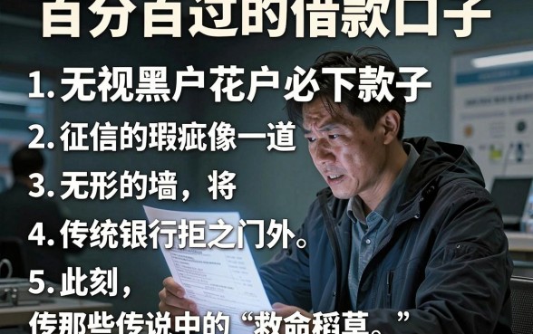 百分百过的借款口子,罗列五个无视黑户花户必下款口子
