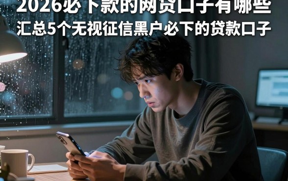 2026必下款的网贷口子有哪些,汇总5个无视征信黑户必下的贷款口子