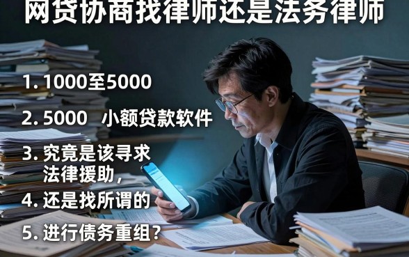 网贷协商找律师还是法务律师，胪列五个1000至5000的小额贷款软件