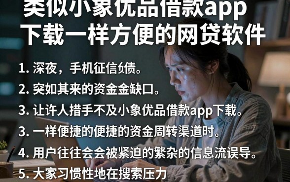 类似小象优品借款app下载一样方便的网贷软件,罗列五个不看征信负债的网贷百分百下款平台