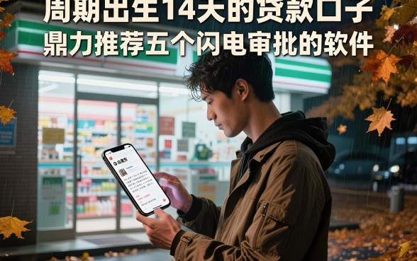 周期出生14天的贷款口子，鼎力推荐五个闪电审批的软件