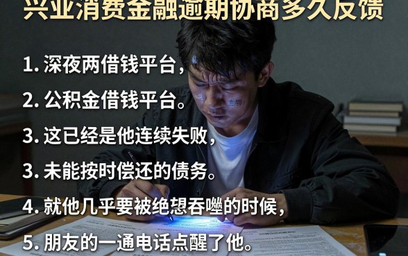兴业消费金融逾期协商多久反馈,细致阐述五个公积金借钱平台