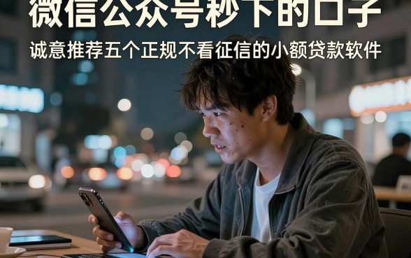 微信公众号秒下的口子，诚意推荐五个正规不看征信的小额贷款软件