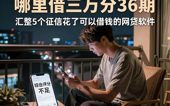 哪里借三万分36期,汇整5个征信花了可以借钱的网贷软件