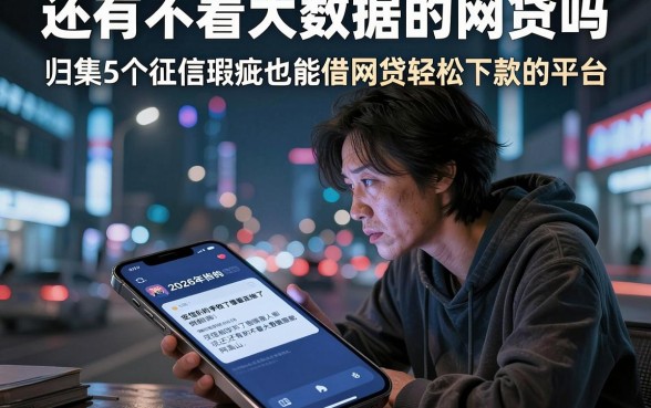 还有不看大数据的网贷吗,归集5个征信瑕疵也能借网贷轻松下款的平台