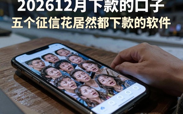 202612月下款的口子,整理五个征信花居然都下款的软件