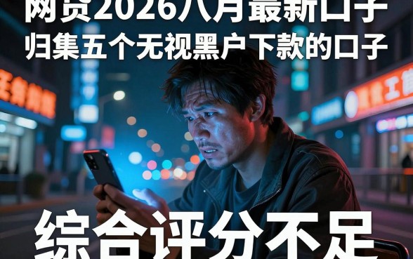 网贷2026八月最新口子，归集五个无视黑户下款的口子