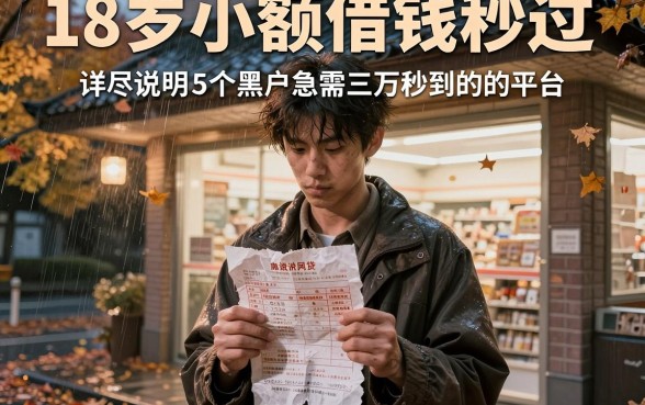 18岁小额借钱秒过，详尽说明5个黑户急需三万秒到的的平台