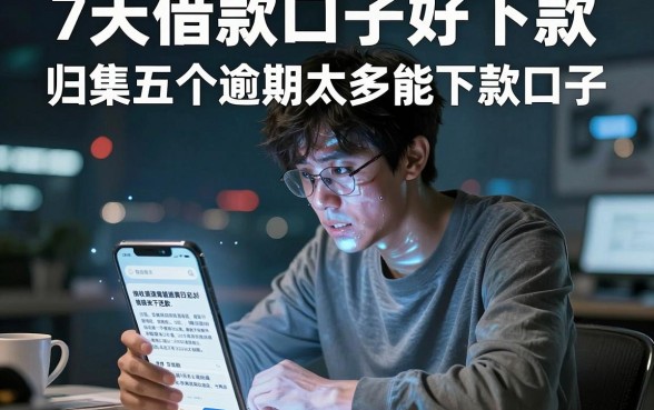 7天借款口子好下款，归集五个逾期太多能下款口子
