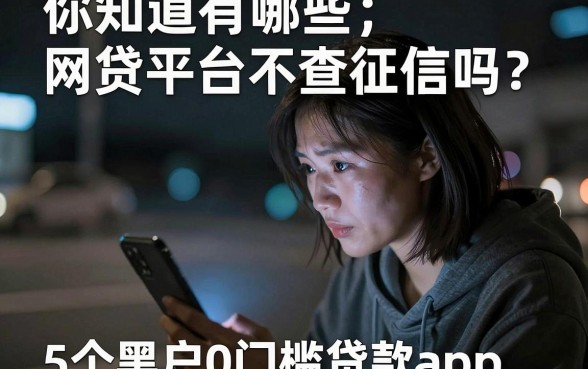 你知道有哪些网贷平台不查征信吗，详尽说明5个黑户0门槛贷款app