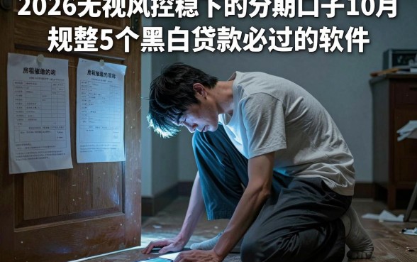 2026无视风控稳下的分期口子10月，规整5个黑白贷款必过的软件