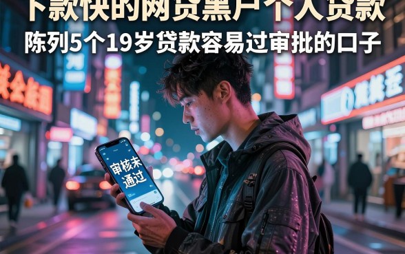 下款快的网贷黑户个人贷款，陈列5个19岁贷款容易过审批的口子
