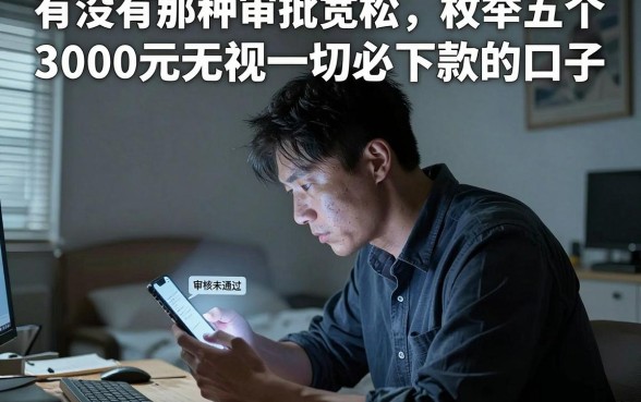 有没有那种审批宽松，枚举五个3000元无视一切必下款的口子