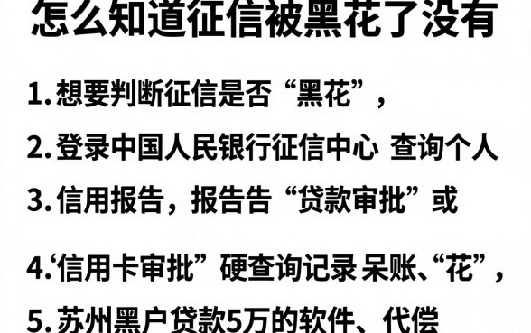 怎么知道征信被黑花了没有，汇总5个苏州黑户贷款5万的软件