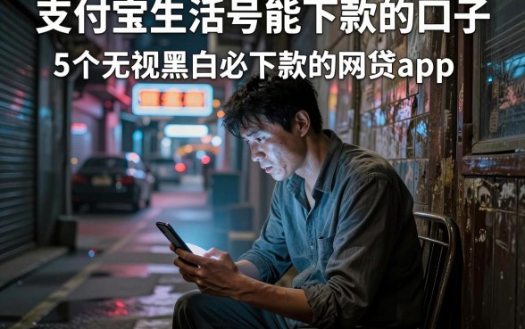 支付宝生活号能下款的口子，概览5个无视黑白必下款的网贷app