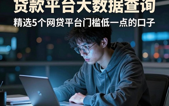 贷款平台大数据查询，精选5个网贷平台门槛低一点的口子