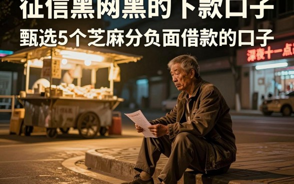 征信黑网黑的下款口子,甄选5个芝麻分负面借款的口子