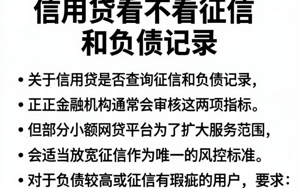 信用贷看不看征信和负债记录，汇总五个无视黑白100%秒下网贷平台
