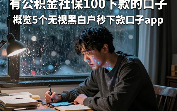 有公积金社保100下款的口子,概览5个无视黑白户秒下款口子app