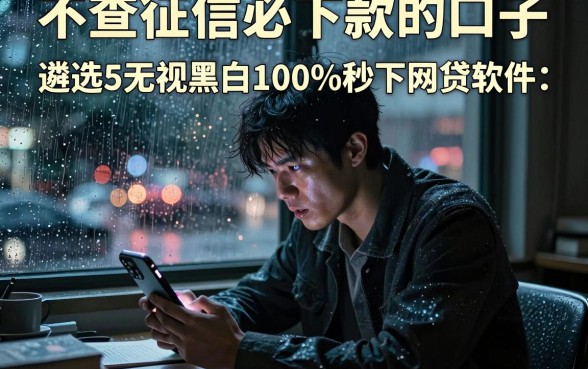 不查征信必下款的口子，遴选5个无视黑白100%秒下网贷软件