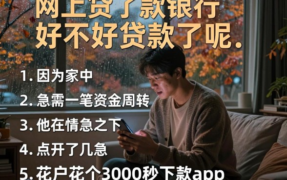 网上贷了款银行好不好贷款了呢，胪列五个花户3000秒下款app