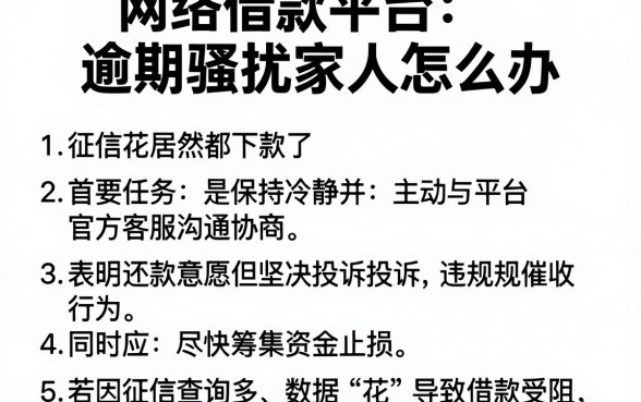 网络借款平台逾期骚扰家人怎么办，细致阐述五个征信花居然都下款了的软件