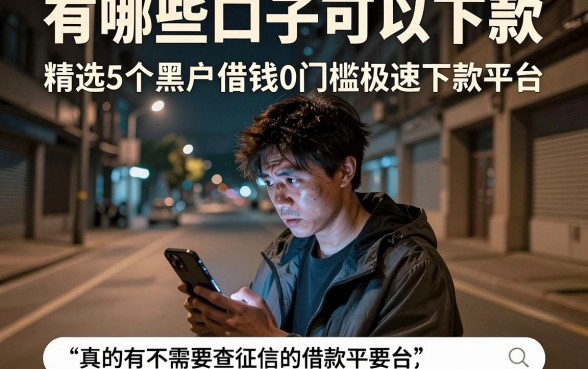 有哪些口子可以下款,精选5个黑户借钱0门槛极速下款平台