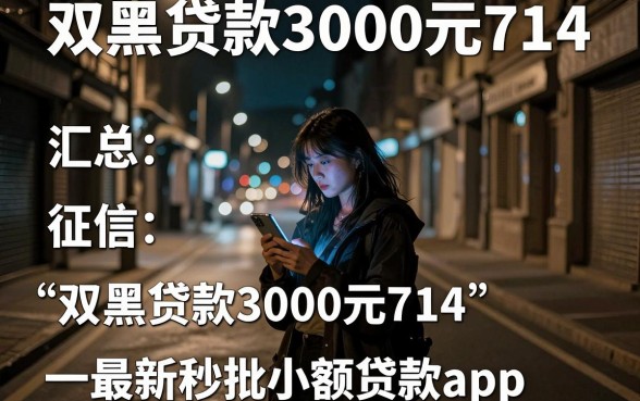 双黑贷款3000元714，汇总五个最新秒批小额贷款app