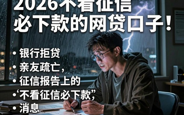 2026不看征信必下款的网贷口子,胪列五个不看综合评分的网贷百分百下款口子