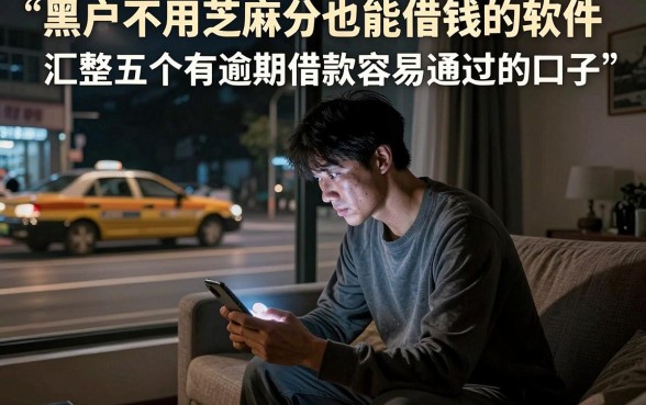 黑户不用芝麻分也能借钱的软件,汇整五个有逾期借款容易通过的口子