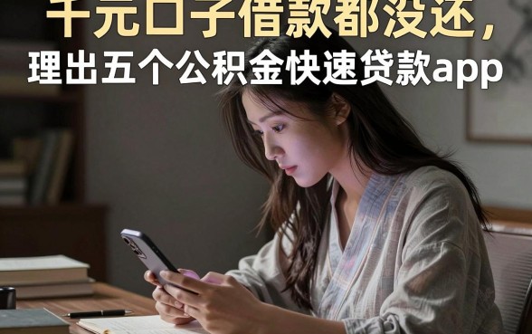 千元口子借款都没还，理出五个公积金快速贷款app