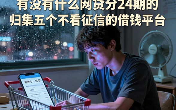 有没有什么网贷分24期的，归集五个不看征信的借钱平台