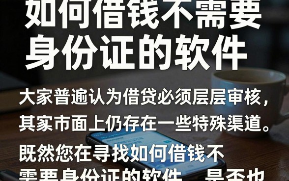 如何借钱不需要身份证的软件，汇整五个逾期太多能下款平台