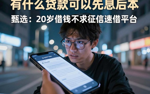 有什么贷款可以先息后本，甄选五个20岁借钱不求征信速借平台