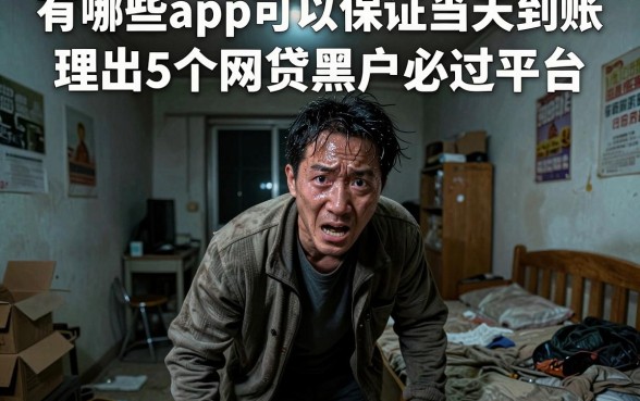 有哪些app可以保证当天到账，理出5个网贷黑户必过平台