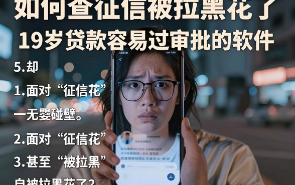 如何查征信被拉黑花了，整理5个19岁贷款容易过审批的软件