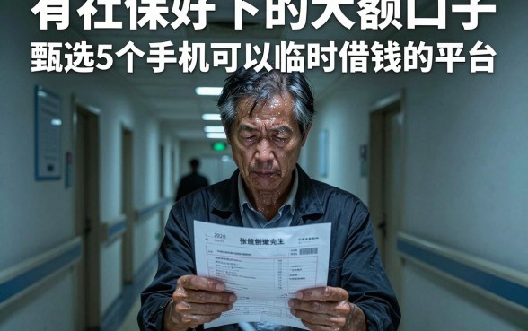 有社保好下的大额口子,甄选5个手机可以临时借钱的平台