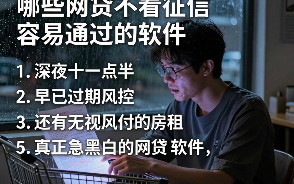 哪些网贷不看征信容易通过的软件,条列5个真正无视风控黑白的网贷软件