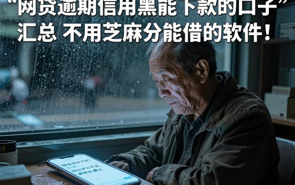 网贷逾期信用黑能下款的口子,汇总五个不用芝麻分能借的软件