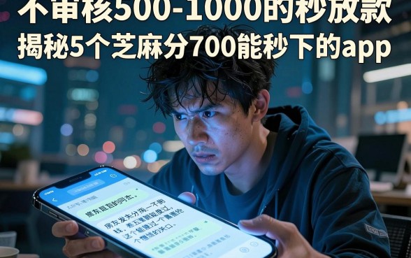 不审核500-1000的秒放款,揭秘5个芝麻分700能秒下的app